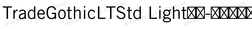 TradeGothicLTStd Light常规字体转换